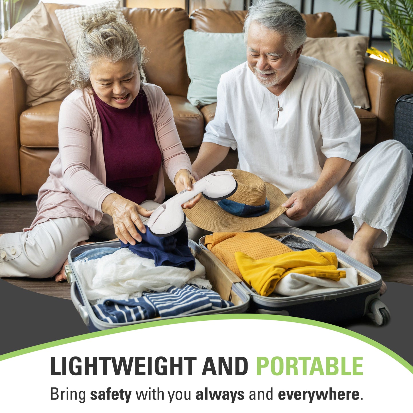 Single Grip Portable Suction Grab Bar