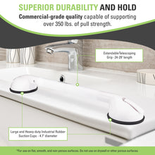Load image into Gallery viewer, Telescoping Portable Suction Grab Bar
